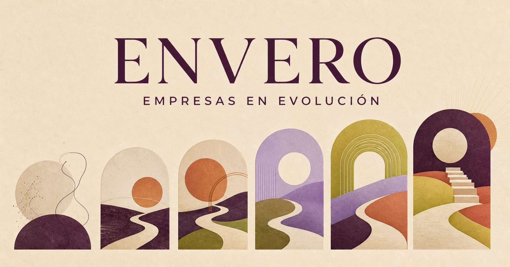 Envero: una representación de la evolución a través de caminos y nuevas etapas.